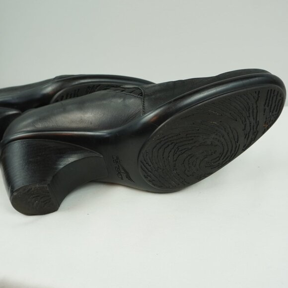 Dansko Black Slip On Heeled Shoe Size 9.5 - Picture 11 of 12